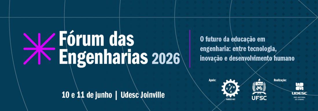<p>O Centro de Ciências Tecnológicas (CCT) da Universidade do Estado de Santa Catarina (Udesc) em Joinville realiza, pelo segundo ano consecutivo, o <strong>Fórum das Engenharias</strong>, evento que durante dois dias reúne pesquisadores, estudantes e profissionais do mercado para a discussão e a reflexão de temas relevantes para esta área do conhecimento.</p>

<p>Promovido pela Udesc em parceria com a Universidade Federal de Santa Catarina (UFSC), o Fórum das Engenharias tem apoio da Associação Brasileira de Engenharia Elétrica (Abee) e acontece no auditório do Bloco I do CCT nos dias 10 e 11 de junho.</p>

<p>Com o tema “<strong>O futuro da educação em engenharia: entre tecnologia, inovação e desenvolvimento humano</strong>”, a segunda edição do fórum é focada nos aspectos acadêmico-pedagógicos da engenharia e, a partir deles, traça perspectivas para a organização social e econômica da vida contemporânea. </p>
