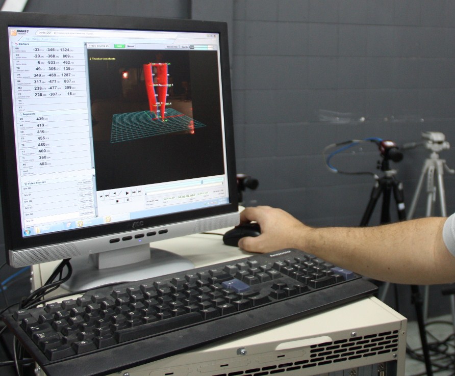 Sistema de captura do movimento em 3D (Spica), baseado em vídeo.