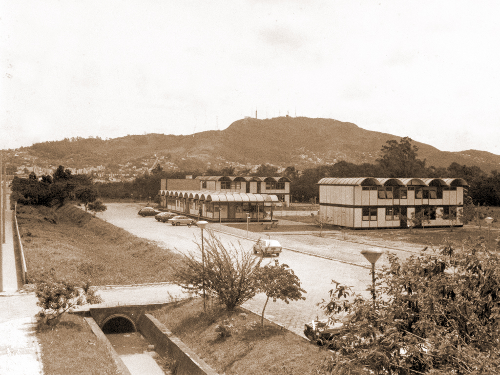 Primeiras edificações da Udesc Ceart, no Bairro Itacorubi, em Florianópolis