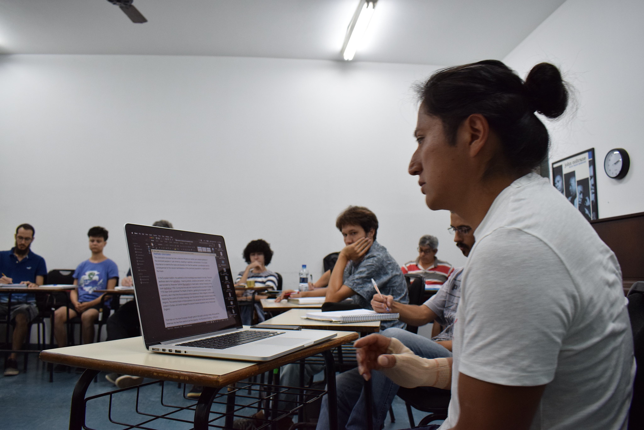 <p>Aula da Escola Internacional de Verão com o professor e doutor mexicano Julio Mariñelarena.  </p>

<p>Foto: Linda Inês P. Lima </p>
