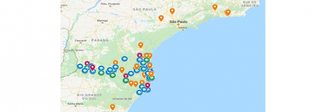 <p>Mapa de Santa Catarina </p>

